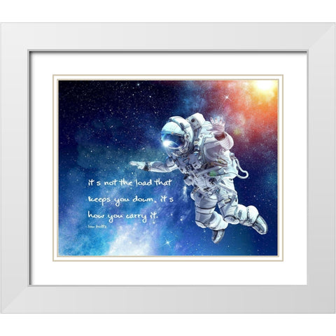 Lou Holtz Quote: How You Carry It White Modern Wood Framed Art Print with Double Matting by ArtsyQuotes