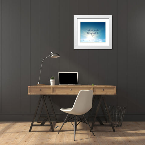 Robert H. Schuller Quote: Tough Times White Modern Wood Framed Art Print with Double Matting by ArtsyQuotes