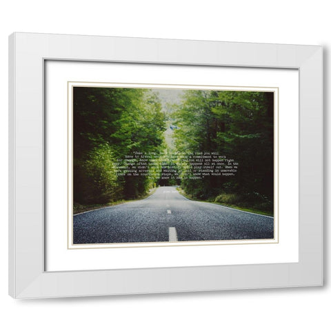 John Lewis Quote: Commitment for Change White Modern Wood Framed Art Print with Double Matting by ArtsyQuotes