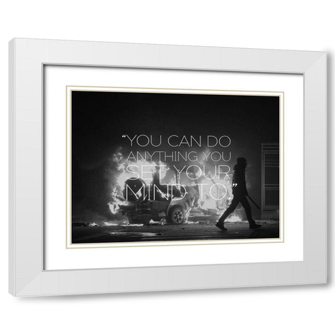 Eminem Quote: You Can Do Anything White Modern Wood Framed Art Print with Double Matting by ArtsyQuotes