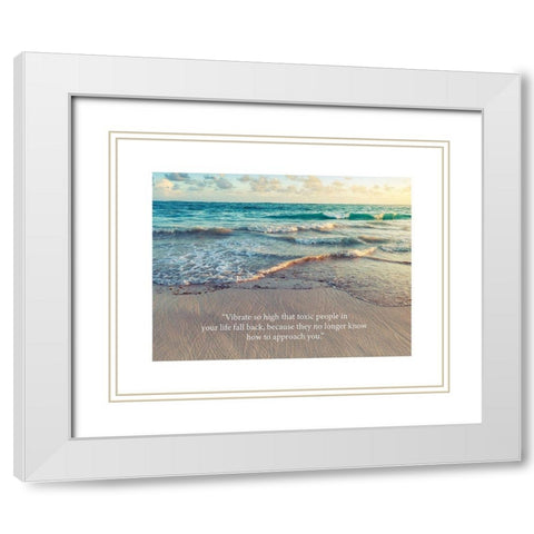 Artsy Quotes Quote: Toxic People White Modern Wood Framed Art Print with Double Matting by ArtsyQuotes