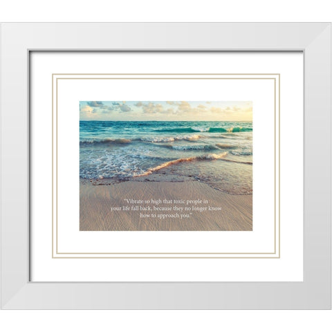 Artsy Quotes Quote: Toxic People White Modern Wood Framed Art Print with Double Matting by ArtsyQuotes