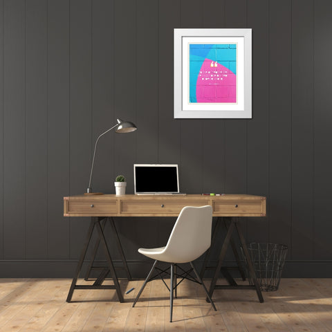 John Wooden Quote: Live a Creative Life White Modern Wood Framed Art Print with Double Matting by ArtsyQuotes