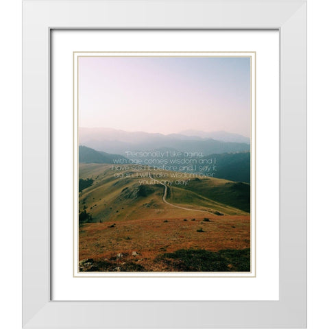 Brad Pitt Quote: Wisdom White Modern Wood Framed Art Print with Double Matting by ArtsyQuotes