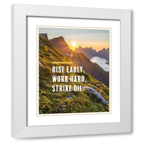 J. Paul Getty Quote: Formula for Success White Modern Wood Framed Art Print with Double Matting by ArtsyQuotes