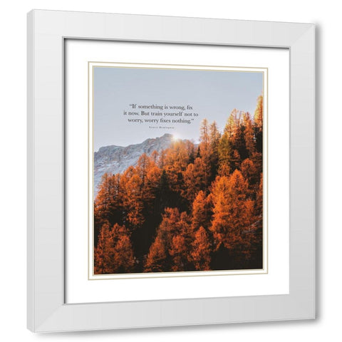 Ernest Hemingway Quote: Fix it Now White Modern Wood Framed Art Print with Double Matting by ArtsyQuotes