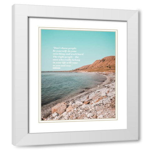 Will Smith Quote: Be Yourself White Modern Wood Framed Art Print with Double Matting by ArtsyQuotes