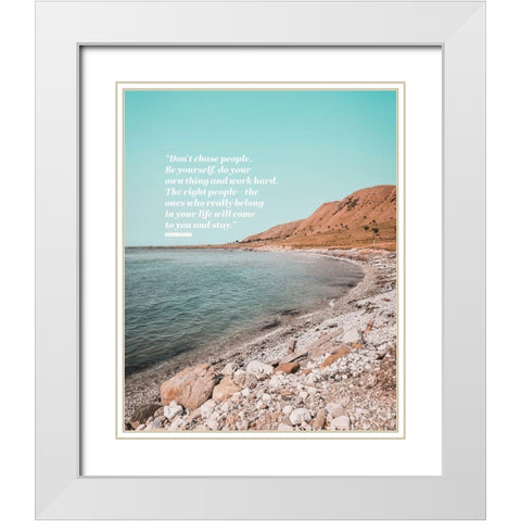 Will Smith Quote: Be Yourself White Modern Wood Framed Art Print with Double Matting by ArtsyQuotes