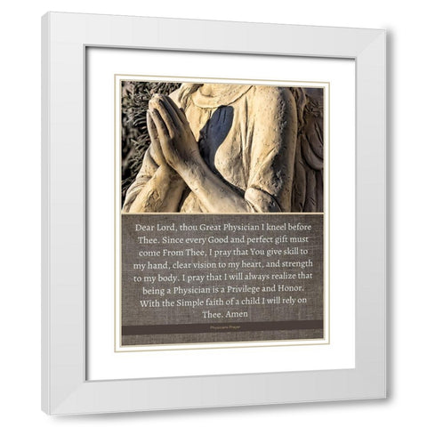 Physicians Prayer Quote: Great Physician White Modern Wood Framed Art Print with Double Matting by ArtsyQuotes