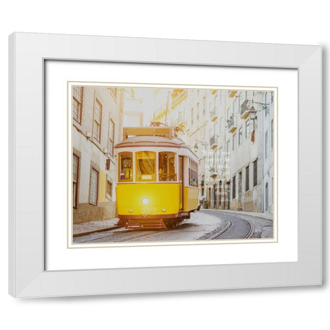 Will Rogers Quote: Youll Get Run Over White Modern Wood Framed Art Print with Double Matting by ArtsyQuotes