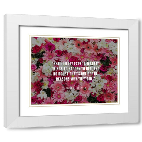 Zelda Fitzgerald Quote: Great Things White Modern Wood Framed Art Print with Double Matting by ArtsyQuotes
