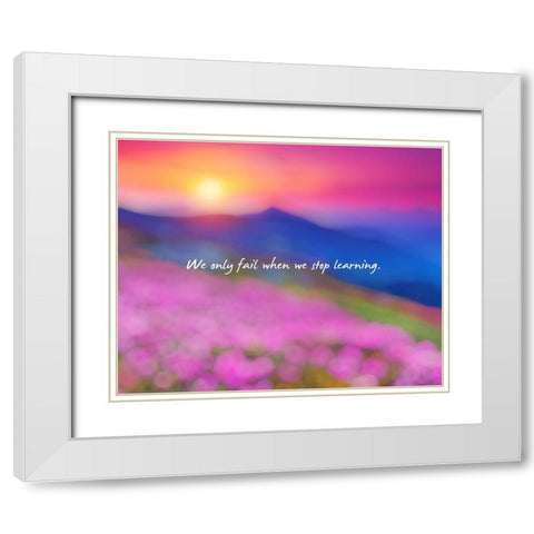 Steve Krivda Quote: When We Stop White Modern Wood Framed Art Print with Double Matting by ArtsyQuotes