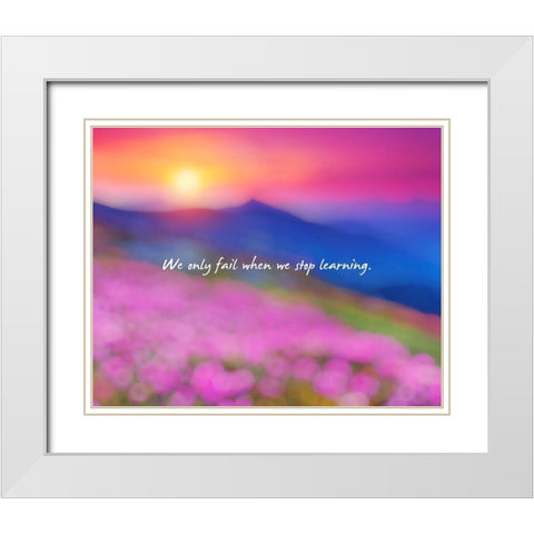Steve Krivda Quote: When We Stop White Modern Wood Framed Art Print with Double Matting by ArtsyQuotes