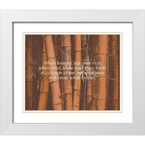 Lin-Chi Quote: Close Your Eyes White Modern Wood Framed Art Print with Double Matting by ArtsyQuotes
