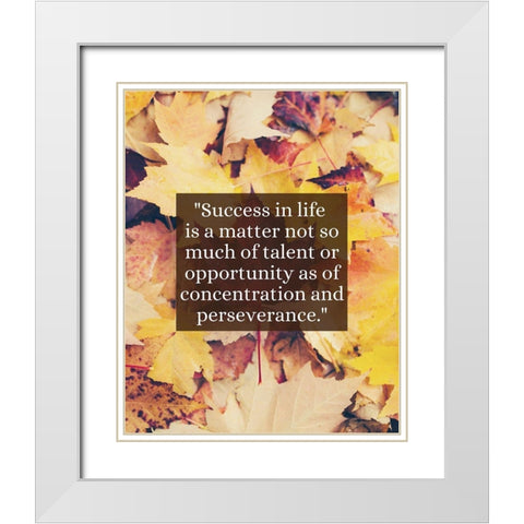 ArtsyQuotes Quote: Concentration White Modern Wood Framed Art Print with Double Matting by ArtsyQuotes