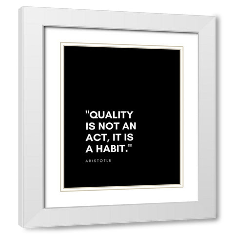 Aristotle Quote: Quality White Modern Wood Framed Art Print with Double Matting by ArtsyQuotes