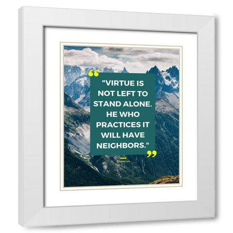 Confucius Quote: Stand Alone White Modern Wood Framed Art Print with Double Matting by ArtsyQuotes