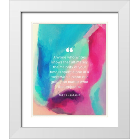 Trey Anastasio Quote: Majority of Your Time White Modern Wood Framed Art Print with Double Matting by ArtsyQuotes