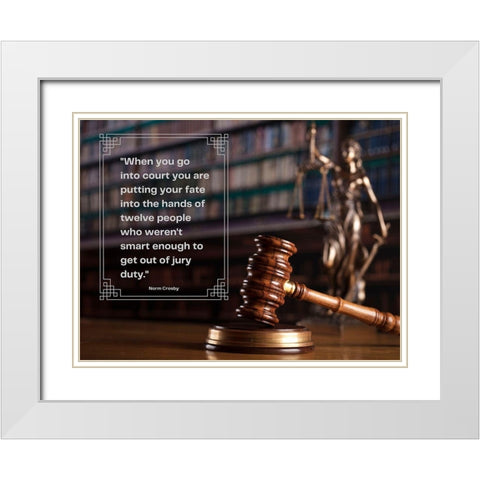 Norm Crosby Quote: Twelve People White Modern Wood Framed Art Print with Double Matting by ArtsyQuotes