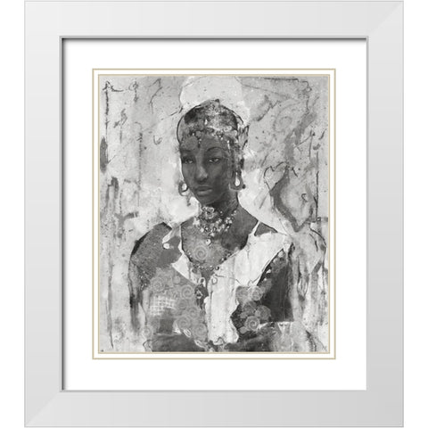 Tranquilty V White Modern Wood Framed Art Print with Double Matting by Wiley, Marta
