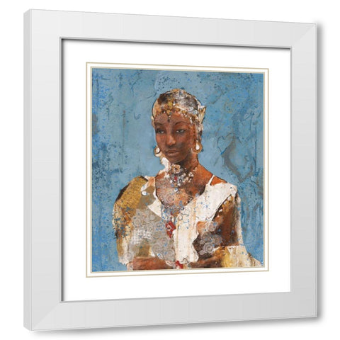 Tranquility VI White Modern Wood Framed Art Print with Double Matting by Wiley, Marta