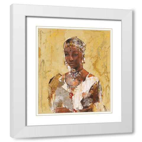 Tranquility VII White Modern Wood Framed Art Print with Double Matting by Wiley, Marta