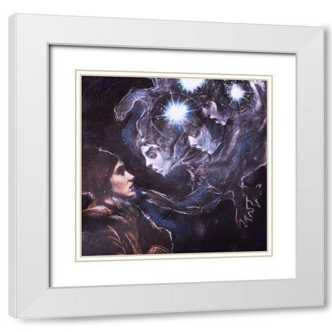 Listen to your guides V White Modern Wood Framed Art Print with Double Matting by Wiley, Marta