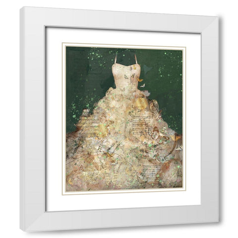 Butterfly Dress III White Modern Wood Framed Art Print with Double Matting by Wiley, Marta