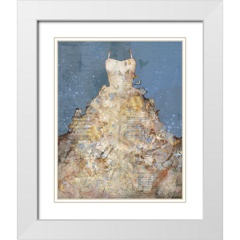 Butterfly Dress VI White Modern Wood Framed Art Print with Double Matting by Wiley, Marta