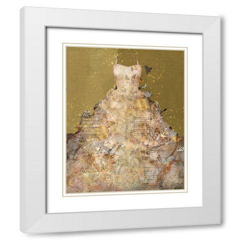 Butterfly Dress VIII White Modern Wood Framed Art Print with Double Matting by Wiley, Marta