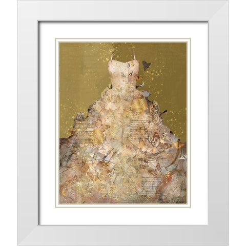 Butterfly Dress VIII White Modern Wood Framed Art Print with Double Matting by Wiley, Marta