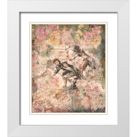 Floral Flute Player III White Modern Wood Framed Art Print with Double Matting by Wiley, Marta