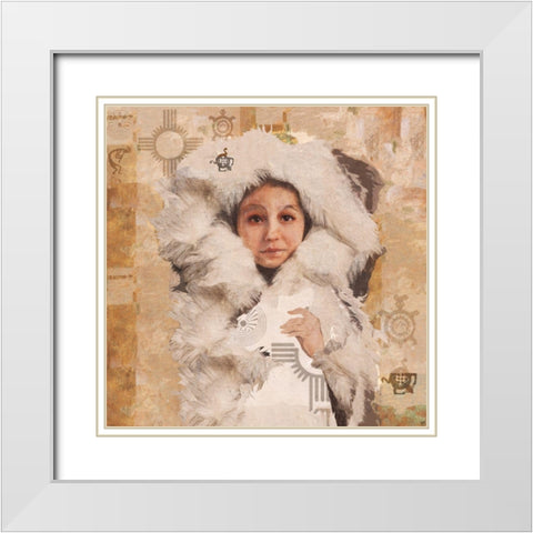 Eskimo Girl I White Modern Wood Framed Art Print with Double Matting by Wiley, Marta