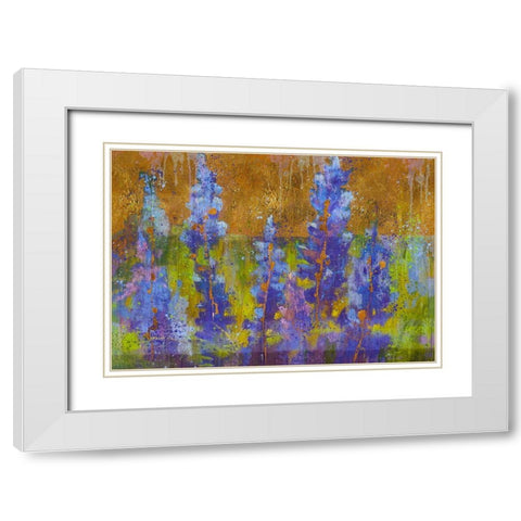 Blue Bell XIII White Modern Wood Framed Art Print with Double Matting by Wiley, Marta