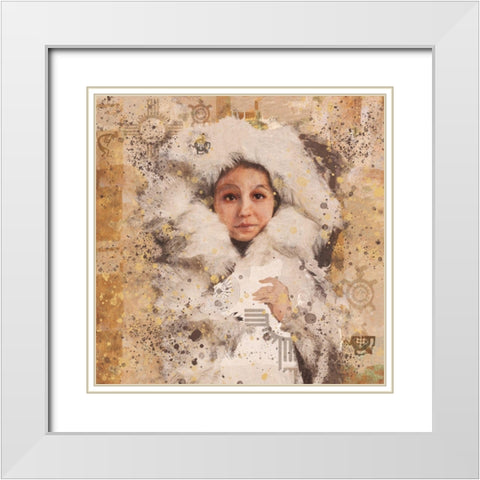 Eskimo Child IIII White Modern Wood Framed Art Print with Double Matting by Wiley, Marta