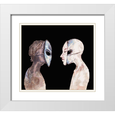 Hybrid III White Modern Wood Framed Art Print with Double Matting by Wiley, Marta