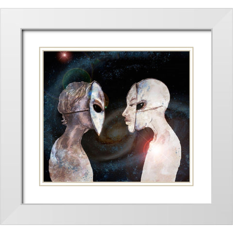 Hybrid VI White Modern Wood Framed Art Print with Double Matting by Wiley, Marta