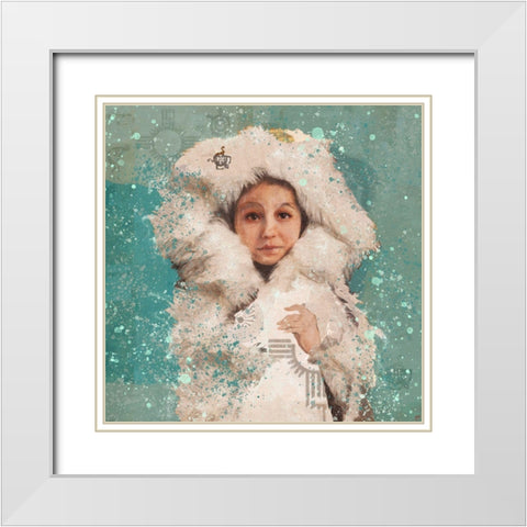 Eskimo Child V White Modern Wood Framed Art Print with Double Matting by Wiley, Marta