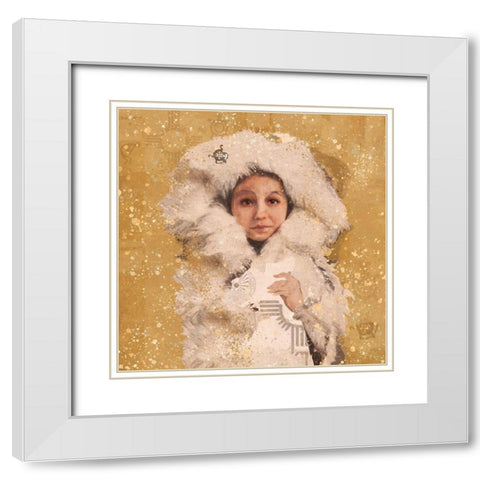Eskimo Child VII White Modern Wood Framed Art Print with Double Matting by Wiley, Marta