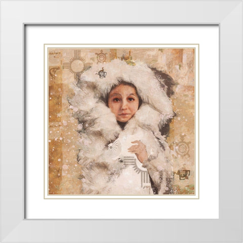 Eskimo Child VIII White Modern Wood Framed Art Print with Double Matting by Wiley, Marta