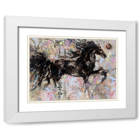 Floral Lepa Zena I White Modern Wood Framed Art Print with Double Matting by Wiley, Marta
