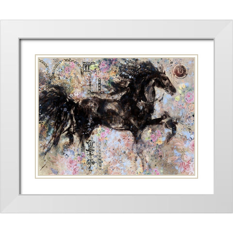 Floral Lepa Zena I White Modern Wood Framed Art Print with Double Matting by Wiley, Marta
