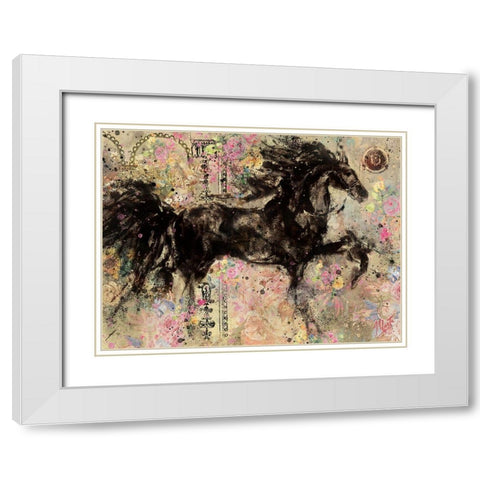 Floral Lepa Zena II White Modern Wood Framed Art Print with Double Matting by Wiley, Marta