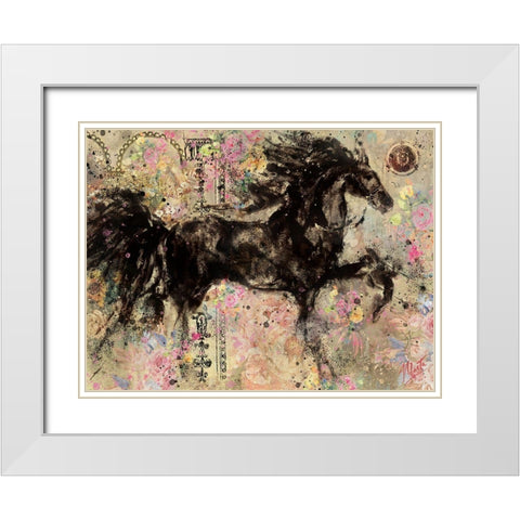 Floral Lepa Zena II White Modern Wood Framed Art Print with Double Matting by Wiley, Marta