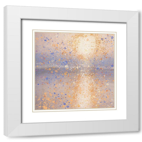 Lake Reflection V White Modern Wood Framed Art Print with Double Matting by Wiley, Marta