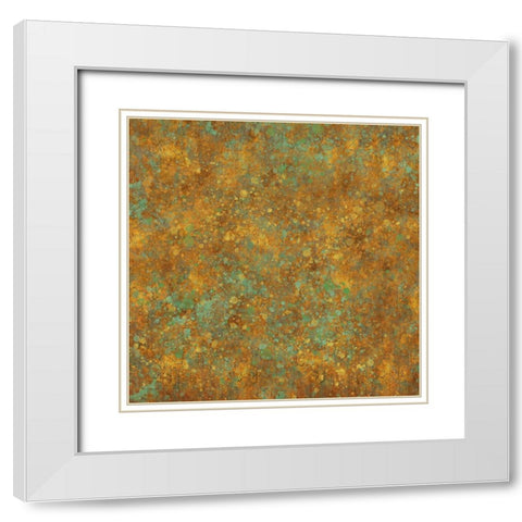 Patina I White Modern Wood Framed Art Print with Double Matting by Wiley, Marta