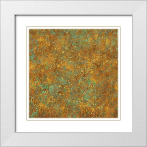 Patina I White Modern Wood Framed Art Print with Double Matting by Wiley, Marta