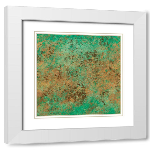 Patina III White Modern Wood Framed Art Print with Double Matting by Wiley, Marta