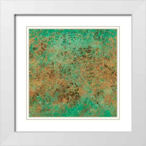 Patina III White Modern Wood Framed Art Print with Double Matting by Wiley, Marta