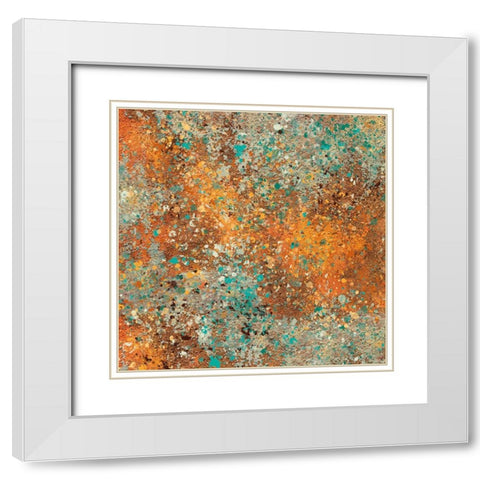 Patina III White Modern Wood Framed Art Print with Double Matting by Wiley, Marta